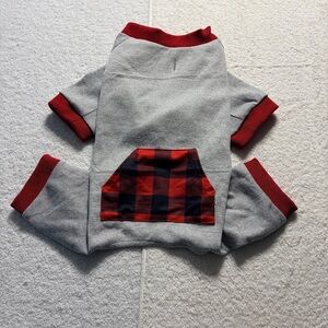 Gray & Red Plaid Pocket Pet Dress